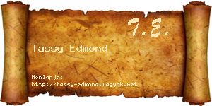 Tassy Edmond névjegykártya